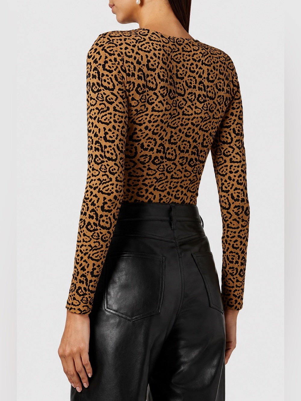 Good American Leopard Power Shoulder Bodysuit - Picture 3 of 16